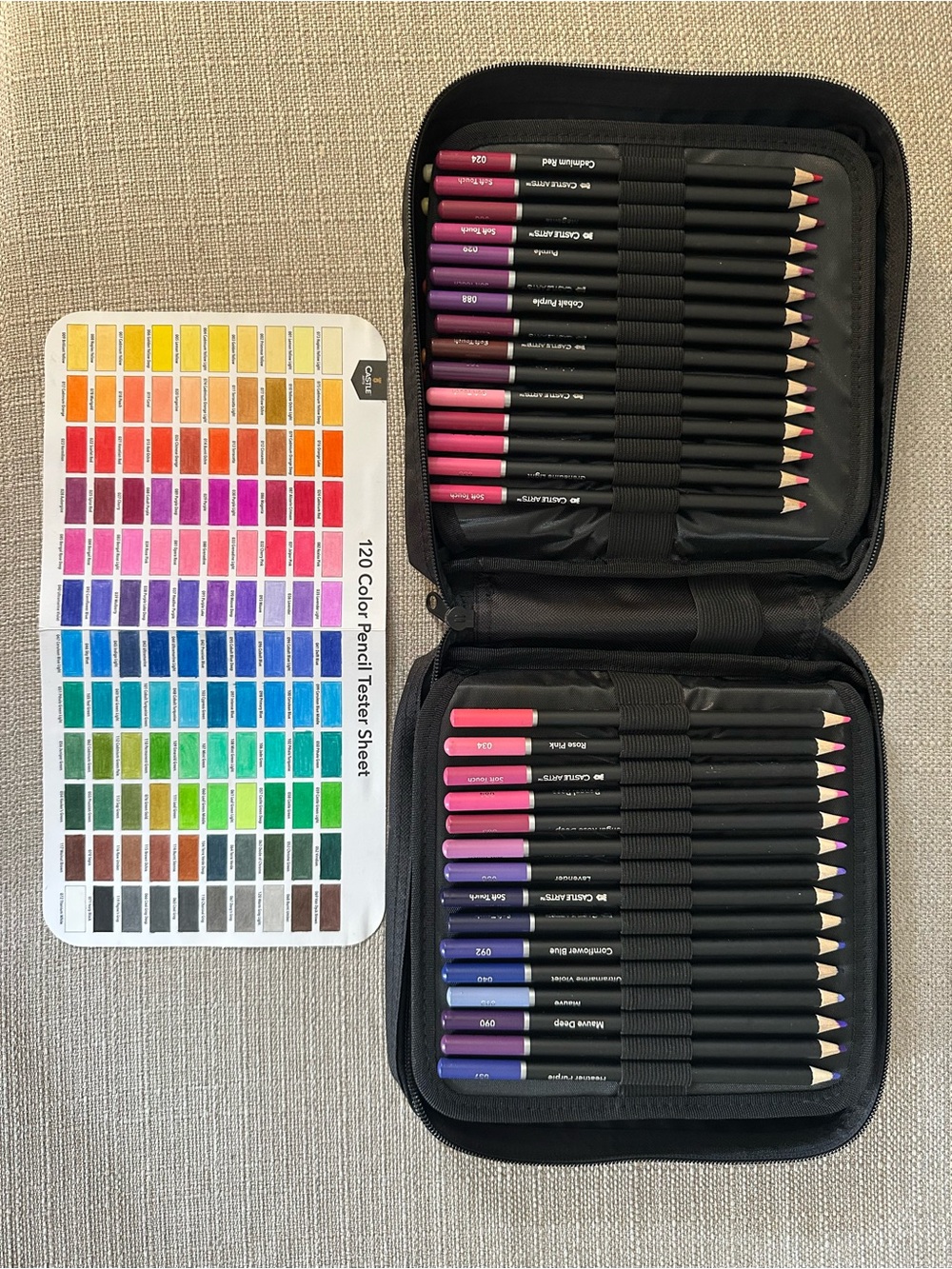 120 Castle Arts Colored Pencils with Case